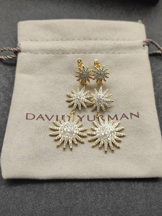 David Yurman. Jewelry - David Yurman Gold Sunflower Triple Earrings